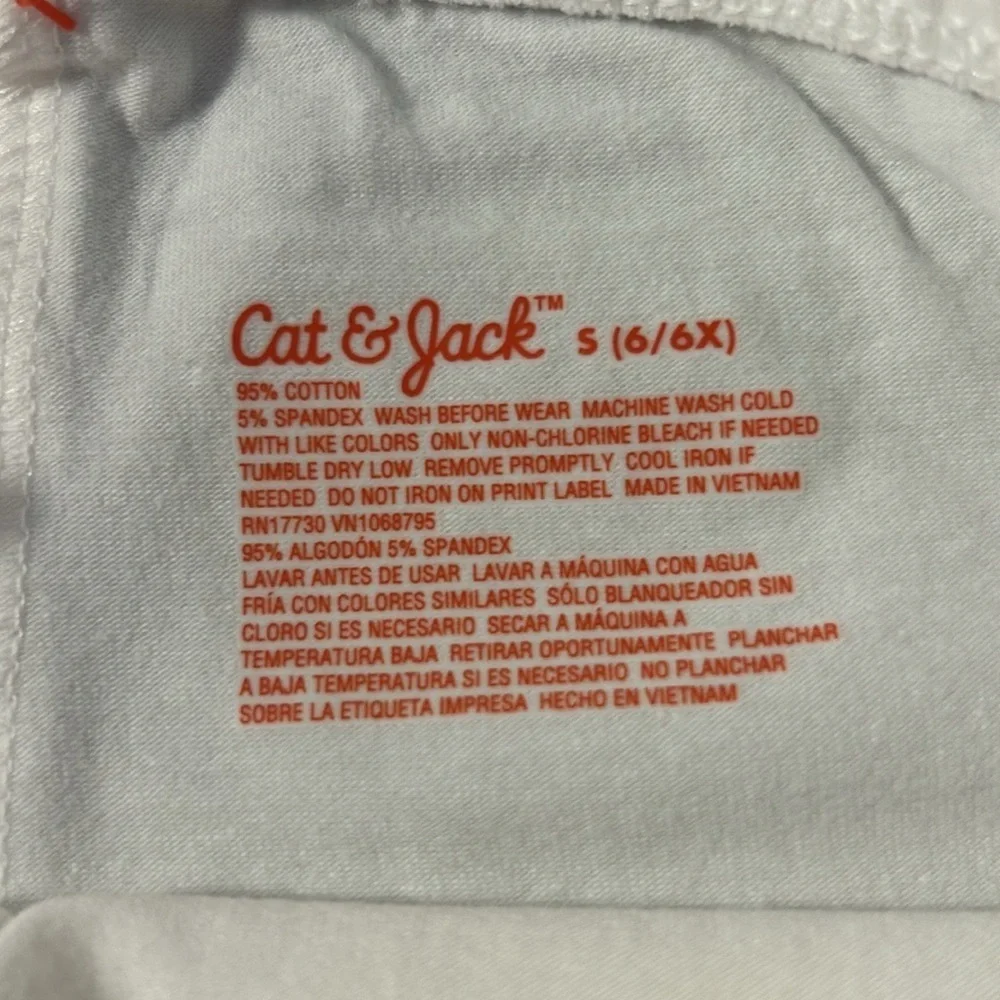NWT Cat & Jack White Girl's Pull-On Bike Shorts - 2 Pairs